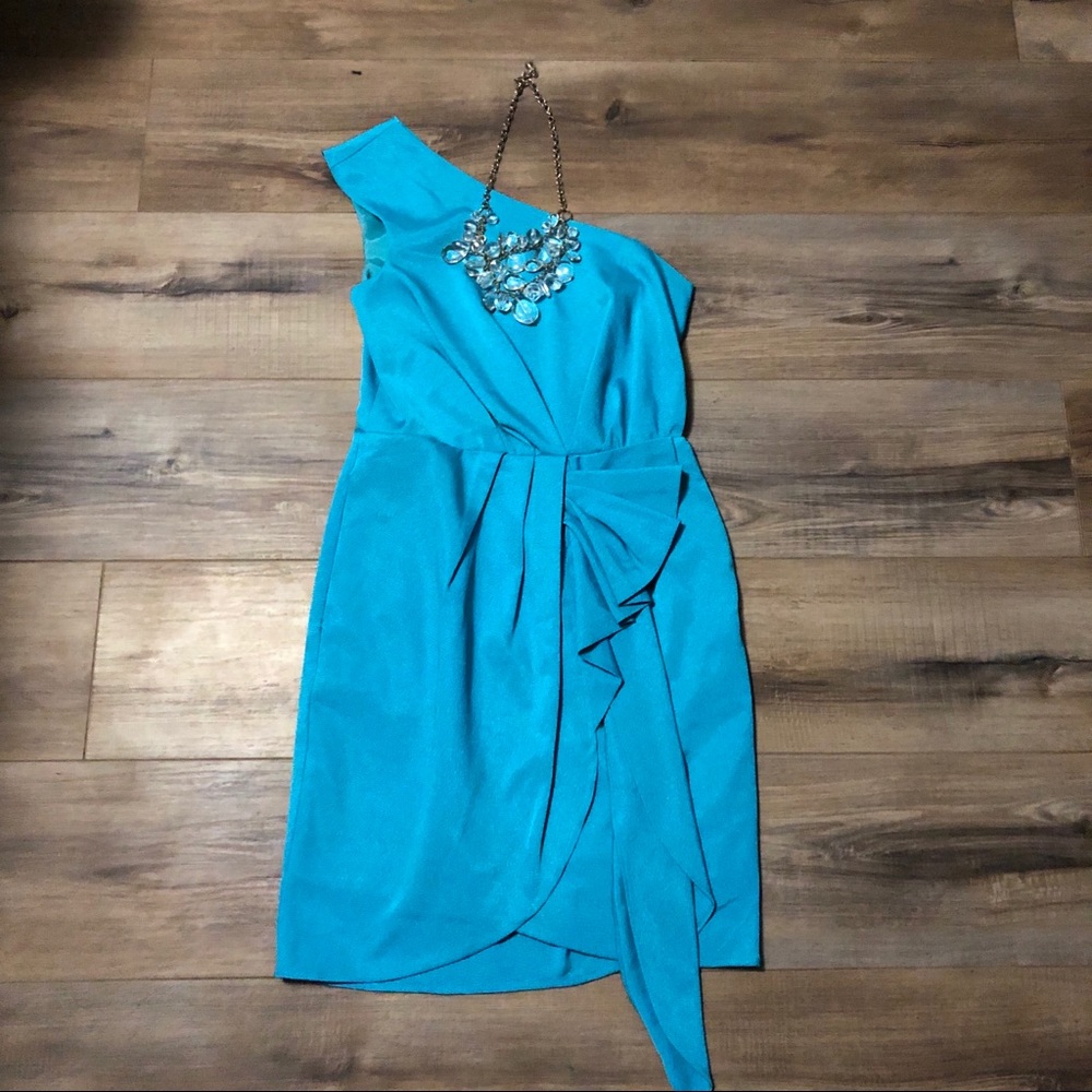 NWT BCBGeneration  One Shoulder Cocktail Dress - Picture 4 of 9